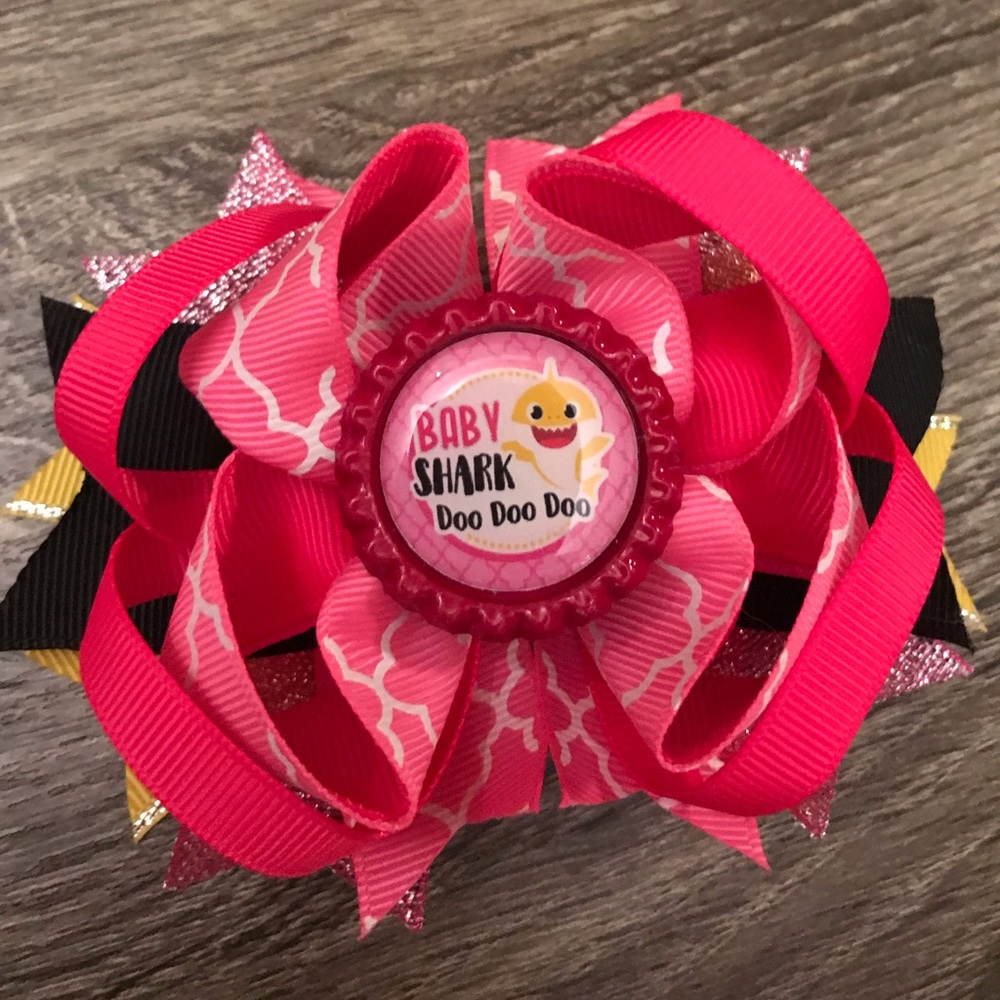 New Baby Shark Hair Bow